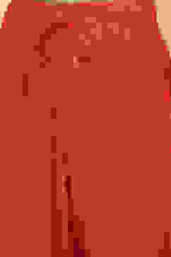 Orange Viscose Floral Printed Festive Tiered Suit Set image number 2