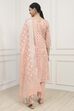 Peach Chanderi Blend Banarasi Unstitched Suit Set image number 5