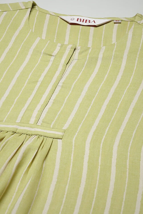 Green LIVA Straight Printed 3 Piece Set image number 5