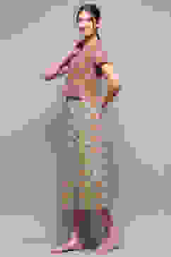 Sage Green Cotton Blend Printed Nightdress image number 2