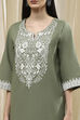Maroon Cotton Dyed Straight Kurta image number 1