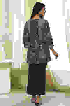 Indigo Pure Cotton Fusion Kurta Set image number 4