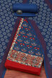 Maroon Cotton Unstitched Suit Set image number 0