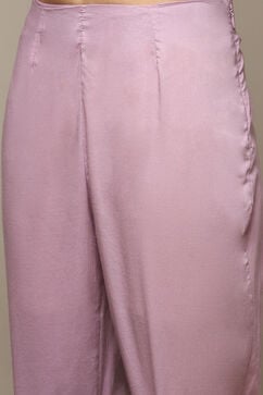 Lavender Cotton Straight Kurta Pants Suit Set image number 2