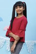 Cherry Red Straight Cotton Top image number 3