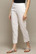 White Viscose Printed Narrow Pant image number 2