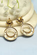 Gold Stone Earrings image number 2