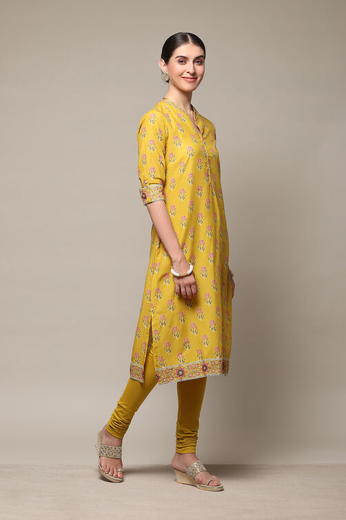 Black Cotton Straight Kurta Churidar Suit Set image number 5