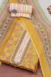 Royal Blue Cotton Screen Print Unstitched Suit Set image number 0
