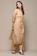 Red Cotton Blend Floral Digital Print Unstitched Suit Set image number 7