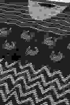 Navy Cotton Printed Kaftan Nightwear image number 1