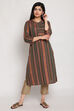 Green Cotton Straight Yarndyed Kurta image number 0