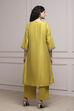 Lime Green Chanderi Straight Dyed Suit Set image number 4