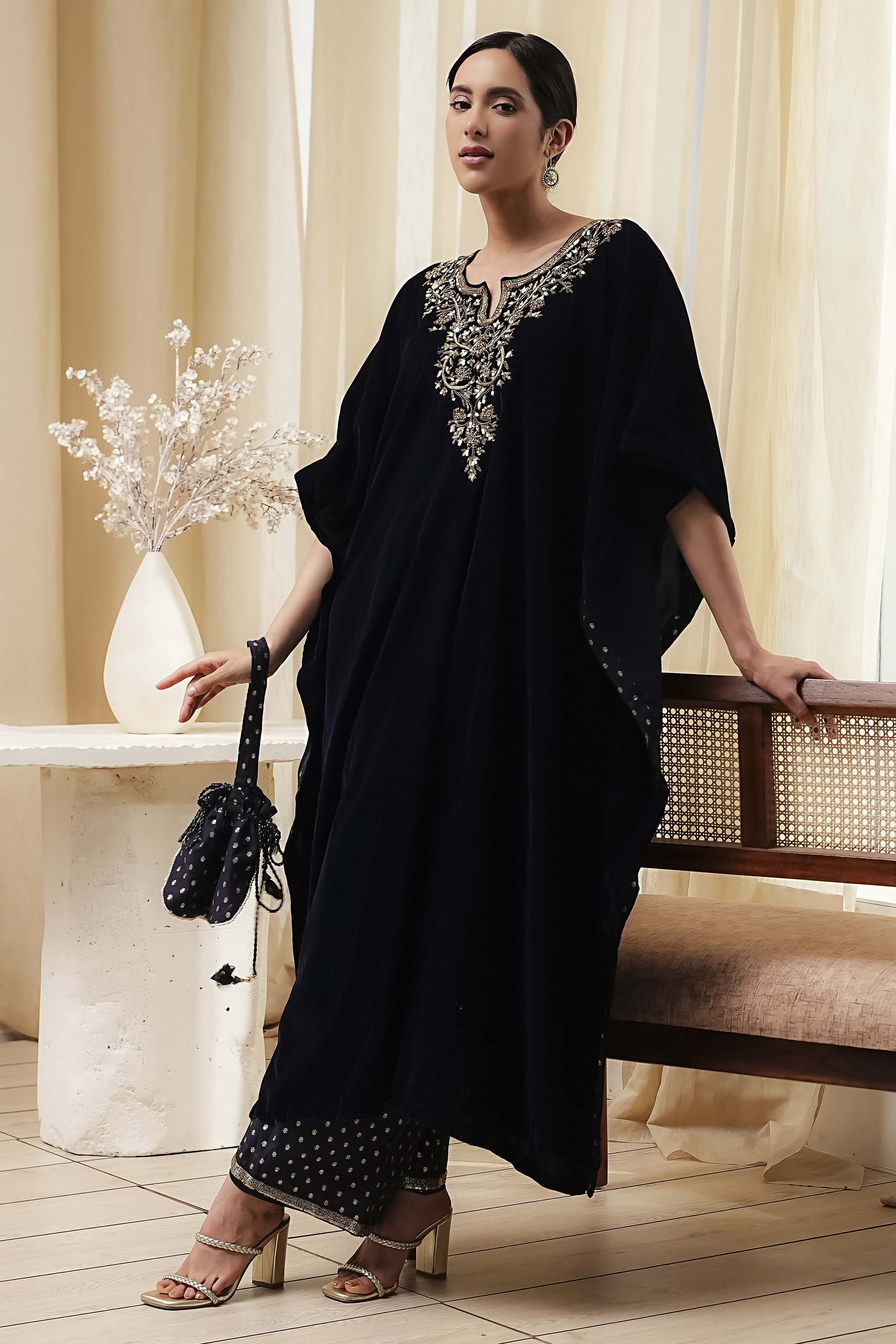 Blue Art Silk A-Line Kurta Palazzo Suit Set image number 0