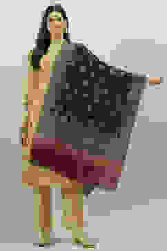 Black Acrylic Yarndyed Dupatta image number 2