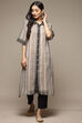 Beige & Black Cotton Blend Straight Printed Kurta image number 0