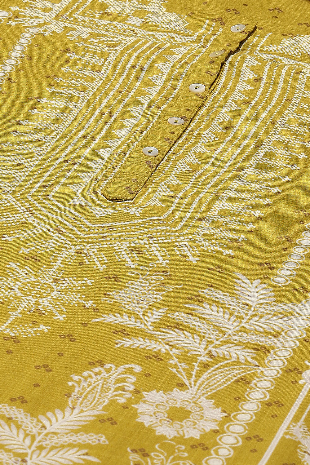 Denim Blue LIVA Straight Printed Kurta image number 1