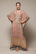 Beige Rayon Printed Kaftan image number 0