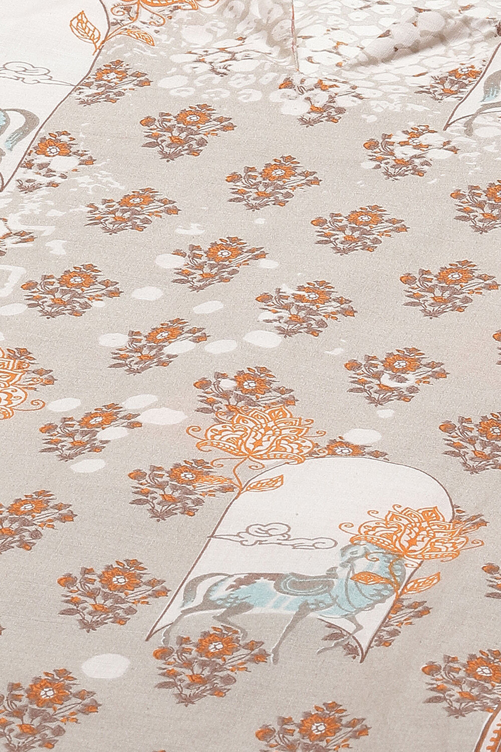 Blush Brown Poly Cotton Straight Suit Set image number 1