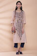 White Cotton Straight Printed Kurta image number 4