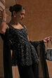 Black Polyester Embroidered Sharara Suit Set image number 0