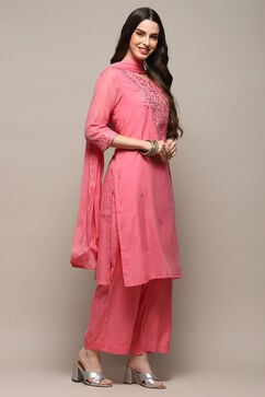 Blush Pink Polyester Straight Suit Set image number 6