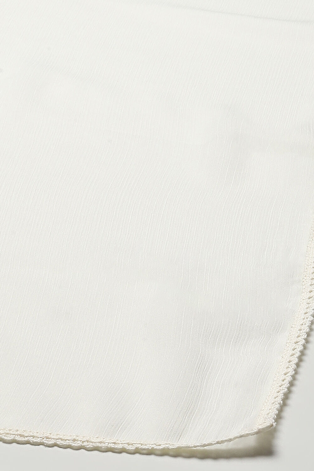 Off White Cotton Anarkali Suit Set image number 3