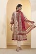 Beige Cotton Straight Kurta image number 6