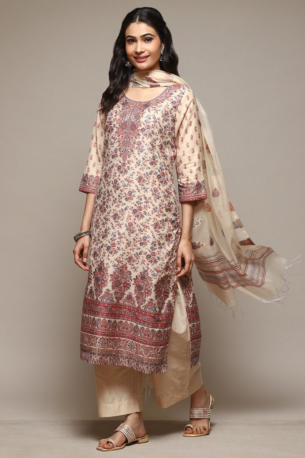 Biba beige salwar suit sales