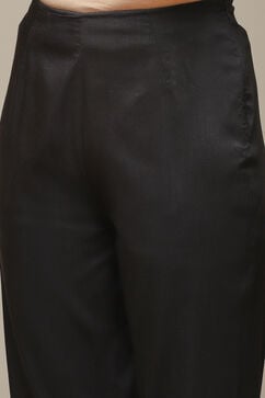 Black Viscose Yarndyed Narrow Pant image number 1