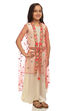 Ivory Short Top Viscose Embroidered Top & Pant Set image number 3