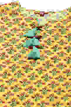 Mustard Cotton Straight Printed Kurta Salwar Suit Set image number 1