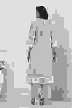 Turquoise Cotton Floral Printed Straight Suit Set image number 4