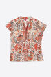 Off White Cotton Printed Top image number 0