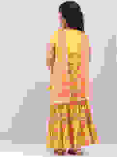 Yellow Art Silk Lehenga Set image number 4