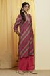 Purple Poly Viscose Straight Kurta image number 3
