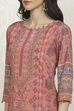 Pink Crepe Printed Unstitched Suit Set image number 2