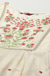 Cream Cambric Anarkali Kurta Churidar Suit Set image number 1