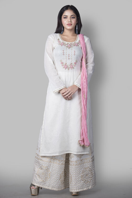 Pink Kora Gold Glitter Easy Stitch Suit Set image number 0