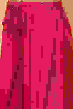 Pink Floral Printed Flared Festive Suit Set image number 2