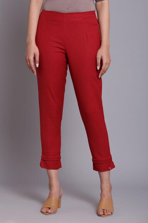 Green Bay Cotton Blend Solid Pant image number 0
