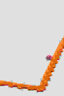 Orange Cotton Printed Flared Kurta White Palazzo & Dupatta image number 3