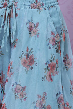 Pink And Turquoise A-Line Poly Cotton Tunics image number 2