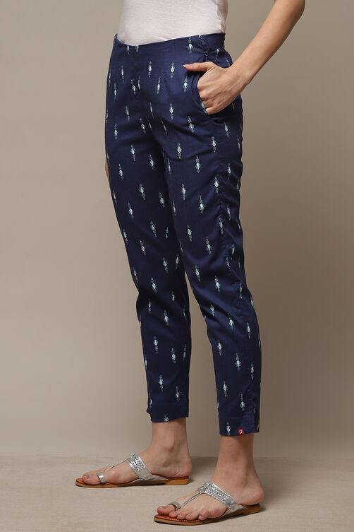 Indigo Rayon Narrow Pant image number 2