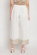 Off White Art Silk Palazzo image number 6