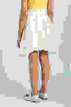 White Cotton Schiffli Skirt image number 5