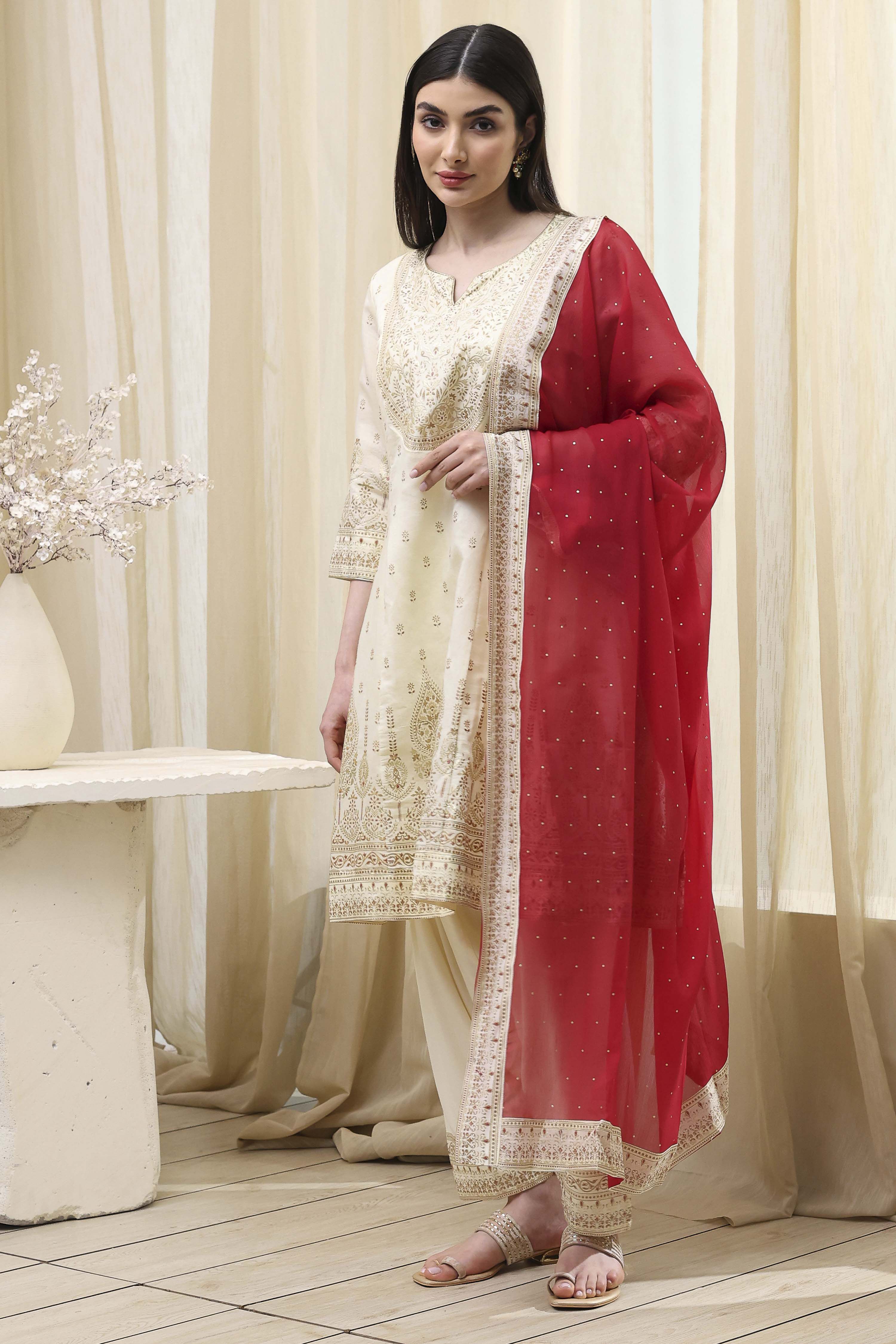 Sap Green Poly Viscose Straight Kurta Salwar Pant Suit Set image number 3