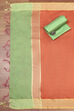 Pink Cotton Printed Embroidered Unstitched Suit Set image number 3