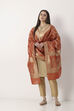 Rust Art Silk Dupatta image number 3
