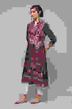 Teal LIVA Straight Printed Kurta image number 2